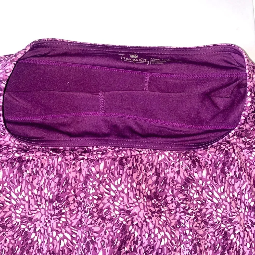 Tranquility Active Skort Purple Print Women’s L - Picture 5 of 11